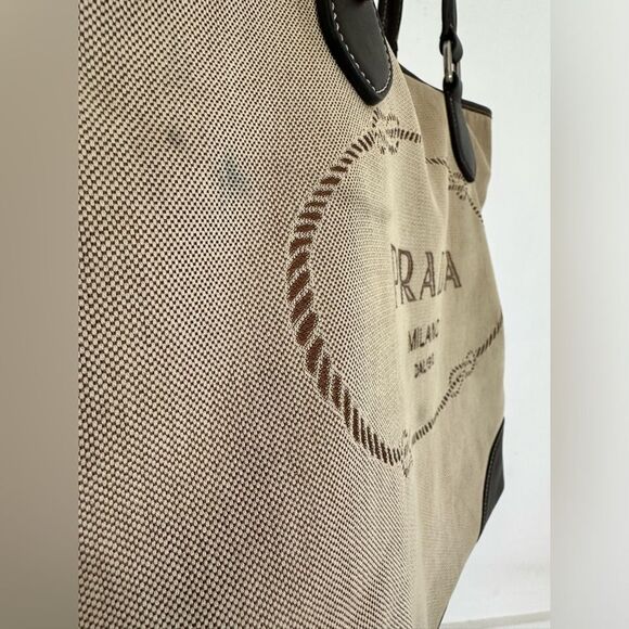 Prada Tan and Black Tote Bag - Picture 6 of 16